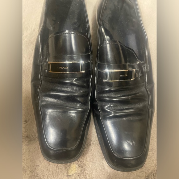 Prada mens black leather shoes. - Picture 1 of 3